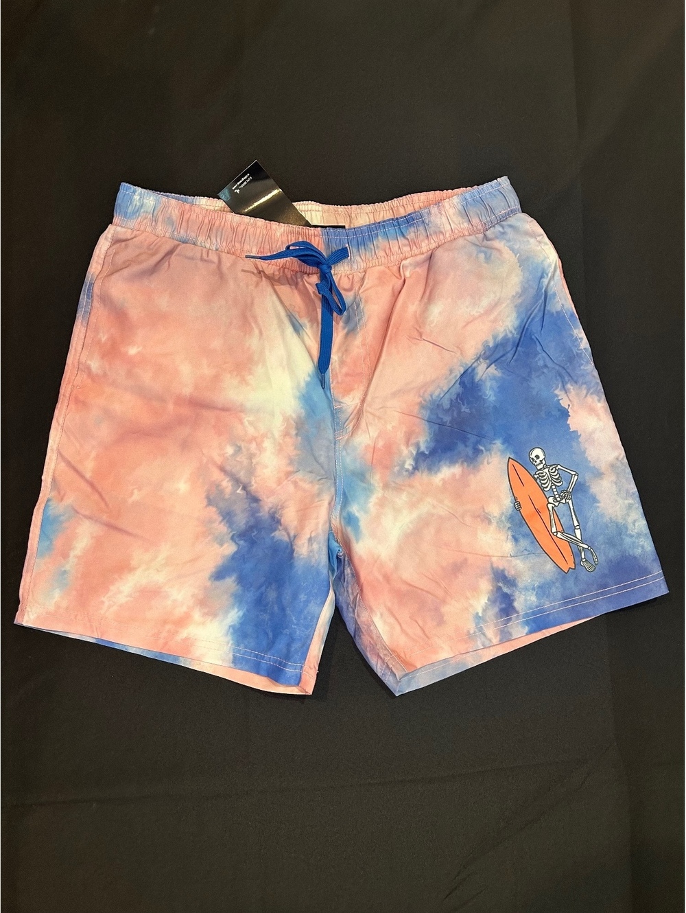 Chemistry New With Tags Tie Die Pink / Blue Skeleton Size Large Men’s Short